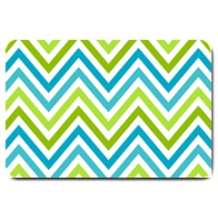 Green Chevron Large Doormat by GardenOfOphir