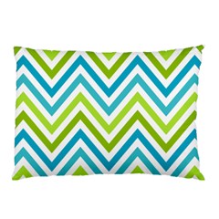 Green Chevron Pillow Case by GardenOfOphir