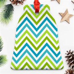 Green Chevron Ornament (bell) by GardenOfOphir