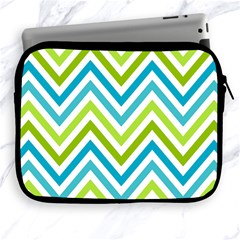 Green Chevron Apple Ipad 2/3/4 Zipper Cases by GardenOfOphir