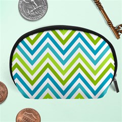 Green Chevron Accessory Pouch (large) by GardenOfOphir