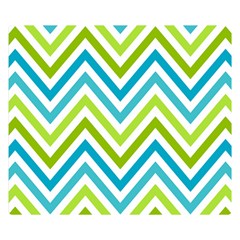 Green Chevron Premium Plush Fleece Blanket (small) by GardenOfOphir