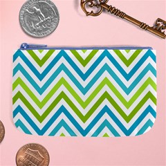 Green Chevron Large Coin Purse by GardenOfOphir