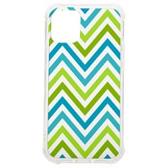 Green Chevron Iphone 12 Mini Tpu Uv Print Case	 by GardenOfOphir