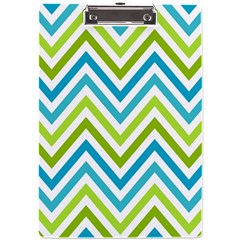 Green Chevron A4 Acrylic Clipboard by GardenOfOphir