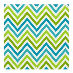 Green Chevron Banner And Sign 4  X 4  by GardenOfOphir