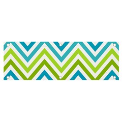 Green Chevron Banner And Sign 6  X 2  by GardenOfOphir