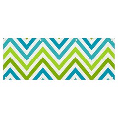 Green Chevron Banner And Sign 8  X 3  by GardenOfOphir