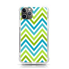 Green Chevron Iphone 11 Pro 5 8 Inch Tpu Uv Print Case by GardenOfOphir