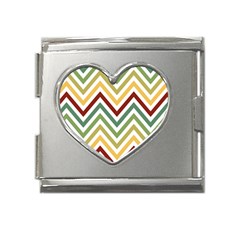 Cevron Mega Link Heart Italian Charm (18mm) by GardenOfOphir