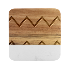 Cevron Marble Wood Coaster (square) by GardenOfOphir