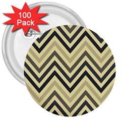 Mute Chevron 3  Buttons (100 Pack)  by GardenOfOphir