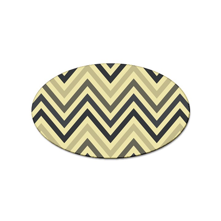 Mute Chevron Sticker Oval (10 pack)