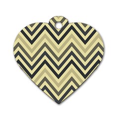 Mute Chevron Dog Tag Heart (one Side) by GardenOfOphir