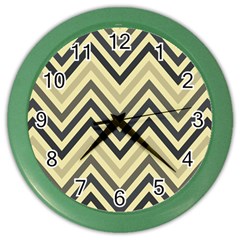 Mute Chevron Color Wall Clock by GardenOfOphir