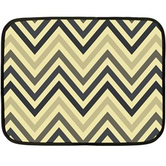 Mute Chevron One Side Fleece Blanket (mini) by GardenOfOphir