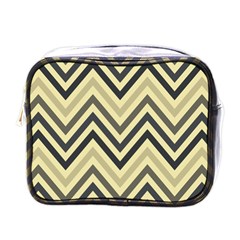 Mute Chevron Mini Toiletries Bag (one Side) by GardenOfOphir