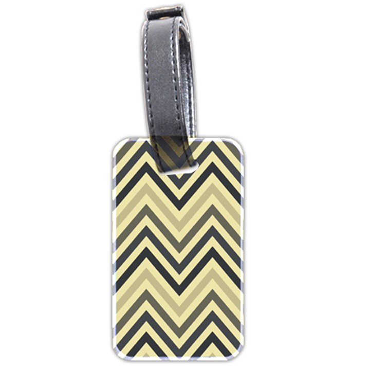 Mute Chevron Luggage Tag (two sides)