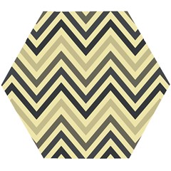 Mute Chevron Wooden Puzzle Hexagon by GardenOfOphir