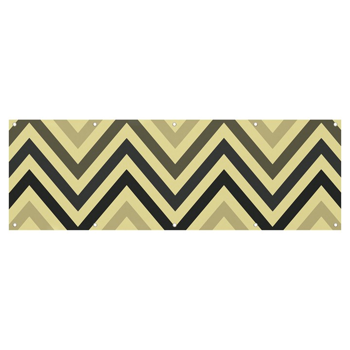 Mute Chevron Banner and Sign 12  x 4 