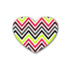 Chevron Rubber Coaster (heart) by GardenOfOphir