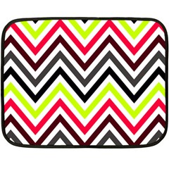 Chevron One Side Fleece Blanket (mini) by GardenOfOphir