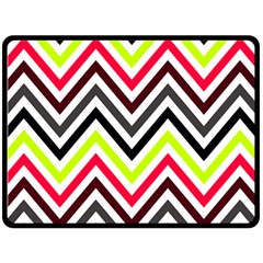 Chevron One Side Fleece Blanket (large) by GardenOfOphir