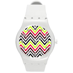 Chevron Round Plastic Sport Watch (m) by GardenOfOphir