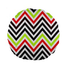 Chevron Standard 15  Premium Round Cushions by GardenOfOphir