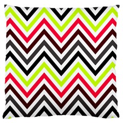 Chevron Standard Premium Plush Fleece Cushion Case (two Sides) by GardenOfOphir