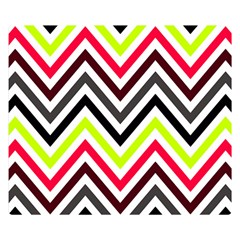 Chevron One Side Premium Plush Fleece Blanket (small) by GardenOfOphir