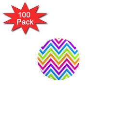 Bright Chevron 1  Mini Magnets (100 Pack)  by GardenOfOphir