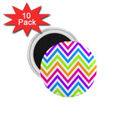 Bright Chevron 1 75  Magnets (10 Pack)  by GardenOfOphir