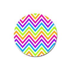 Bright Chevron Magnet 3  (round) by GardenOfOphir