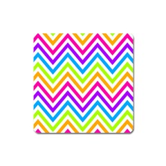 Bright Chevron Square Magnet by GardenOfOphir