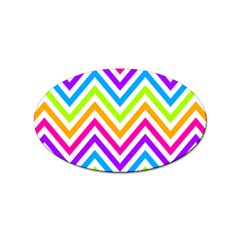 Bright Chevron Sticker Oval (10 Pack) by GardenOfOphir