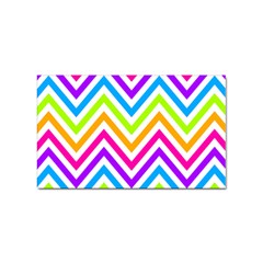 Bright Chevron Sticker Rectangular (10 Pack) by GardenOfOphir