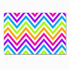 Bright Chevron Postcard 4 x 6  (pkg Of 10) by GardenOfOphir