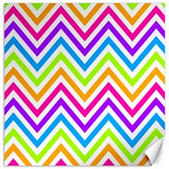 Bright Chevron Canvas 12  X 12  by GardenOfOphir