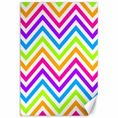 Bright Chevron Canvas 12  X 18  by GardenOfOphir