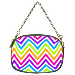 Bright Chevron Chain Purse (two Sides) by GardenOfOphir