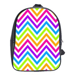 Bright Chevron School Bag (large) by GardenOfOphir