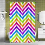 Bright Chevron Shower Curtain 48  x 72  (Small)  Curtain(48  X 72 ) - 42.18 x64.8  Curtain(48  X 72 )