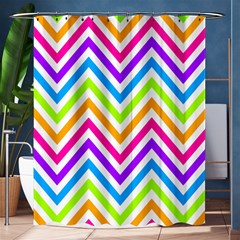 Bright Chevron Shower Curtain 60  X 72  (medium)  by GardenOfOphir