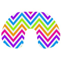 Bright Chevron Travel Neck Pillow by GardenOfOphir