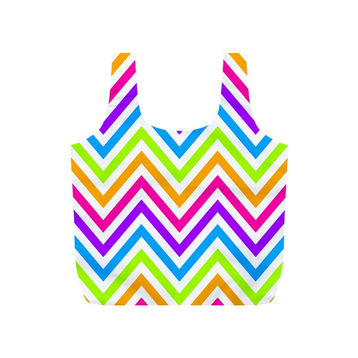 Bright Chevron Full Print Recycle Bag (S)