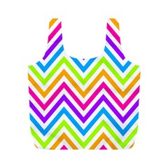 Bright Chevron Full Print Recycle Bag (m) by GardenOfOphir