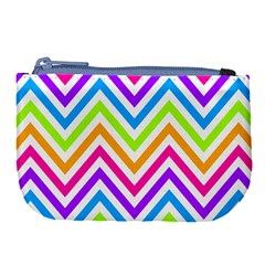 Bright Chevron Large Coin Purse by GardenOfOphir