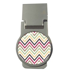 Colorful Chevron Money Clips (round)  by GardenOfOphir