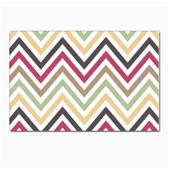 Colorful Chevron Postcard 4 x 6  (pkg Of 10) by GardenOfOphir